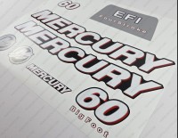 Mercury 60HP Four Stroke EFI 2006+ Outboard Decal Kit
